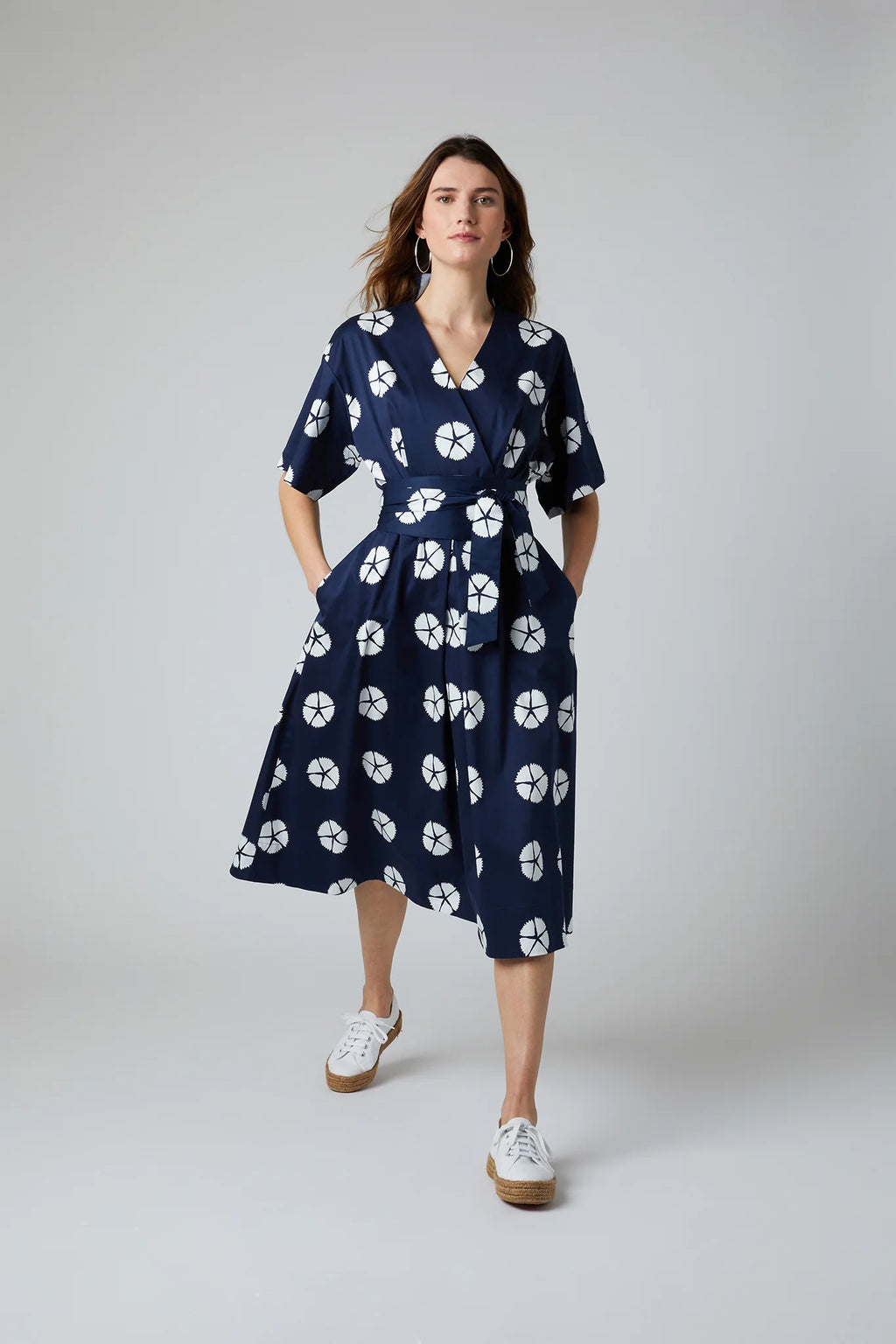 Jasper Conran "Betsy" Kimono Dress in Navy
