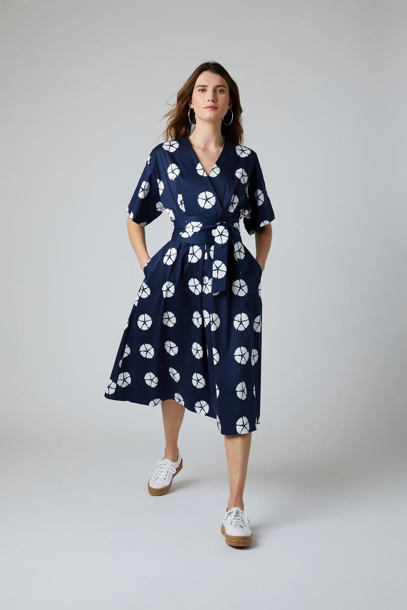 Jasper Conran "Betsy" Kimono Dress in Navy