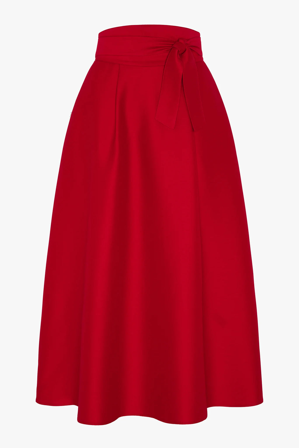 Jasper Conran "Gwen" Wool Silk Skirt in Red