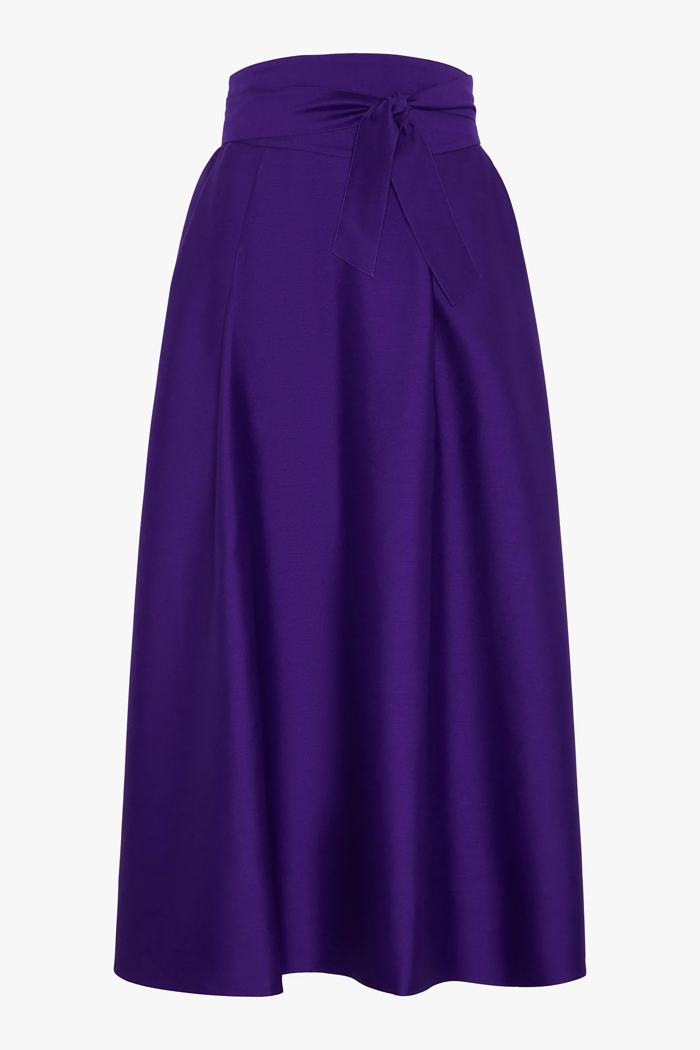 Jasper Conran "Gwen" Wool Silk Skirt in Violet