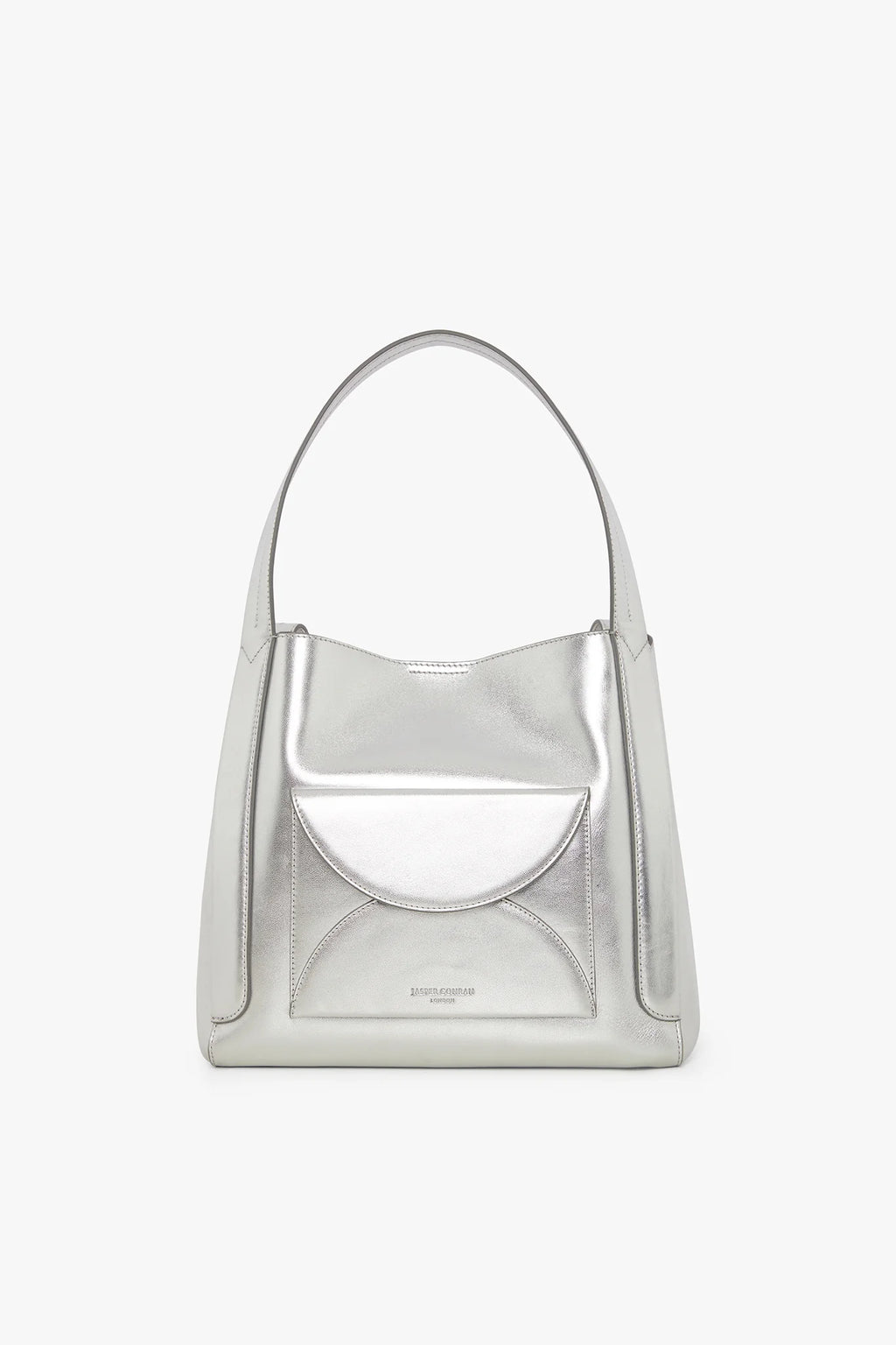 Jasper Conran "Darcey" Leather Hobo Bag in Silver