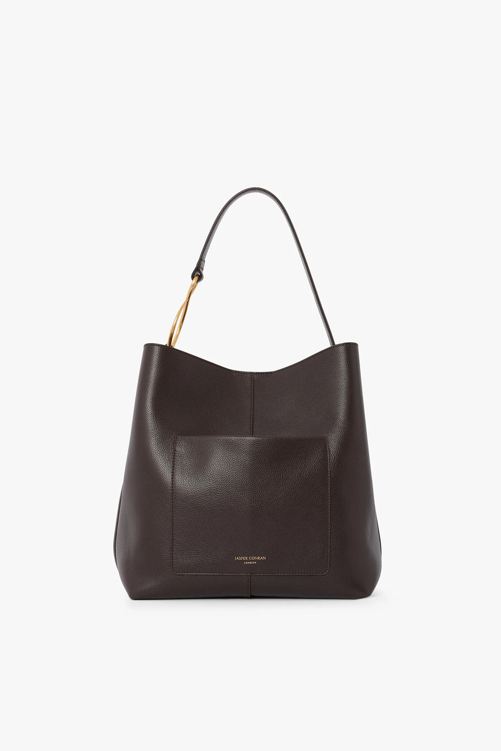 Jasper Conran "Gigi" Leather Hobo Bag in Chocolate