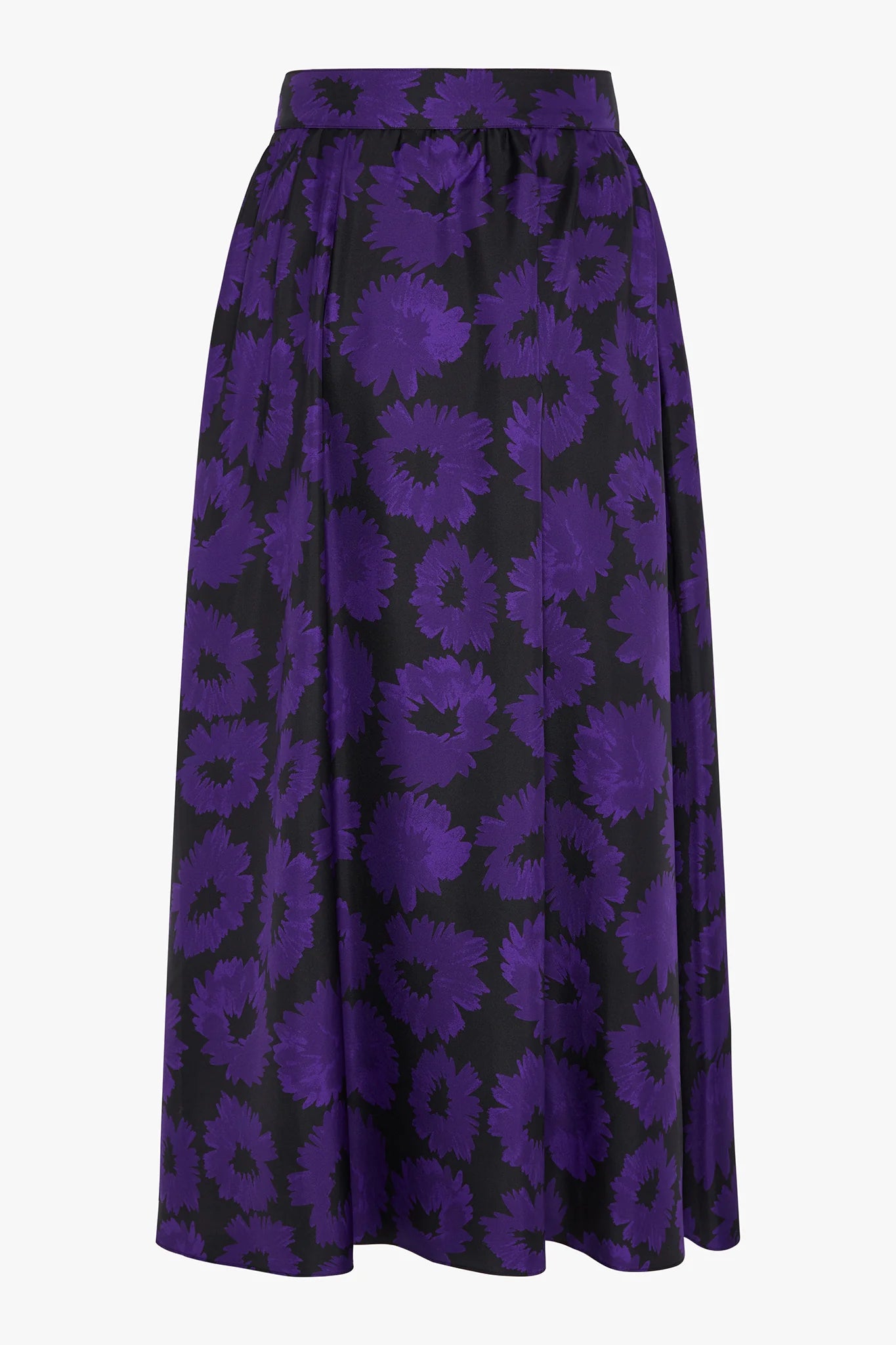 Jasper Conran "Isabella" Silk Twill Printed Maxi Skirt in Purple