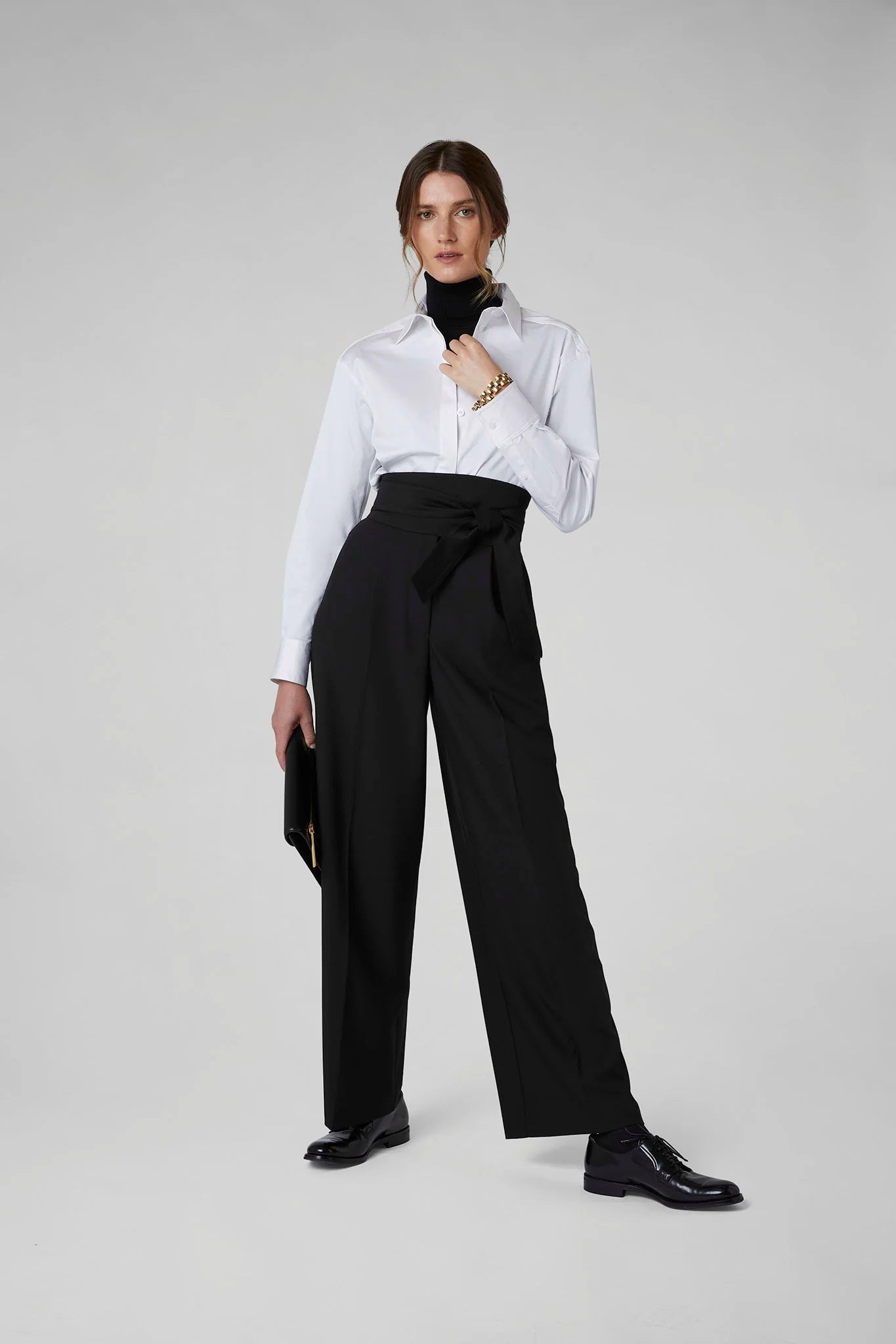 Jasper Conran "Georgia" Wide Leg Trouser in Black