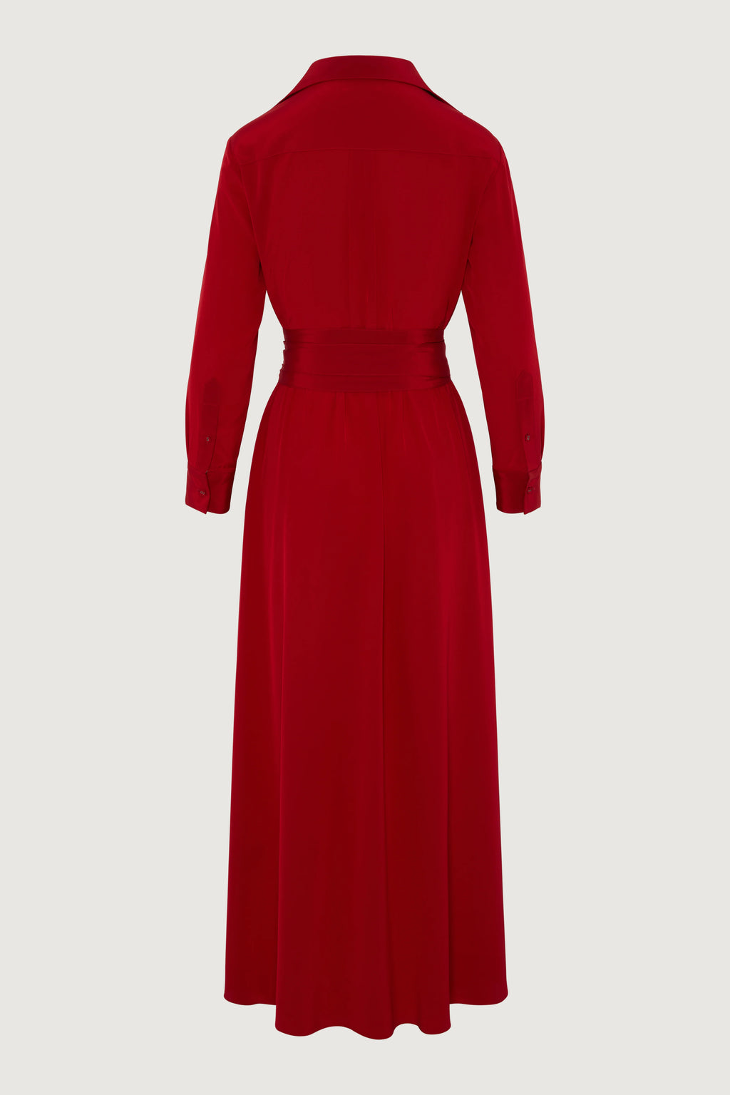 Jasper Conran "Celia" Maxi Silk Wrap Dress in Red