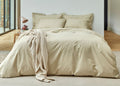 Christy "200TC Organic" Plain Dyed Sheets & Duvet Covers in Hazelnut