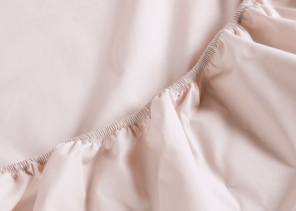 Christy "200TC Organic" Plain Dyed Sheets & Duvet Covers in Powder Pink