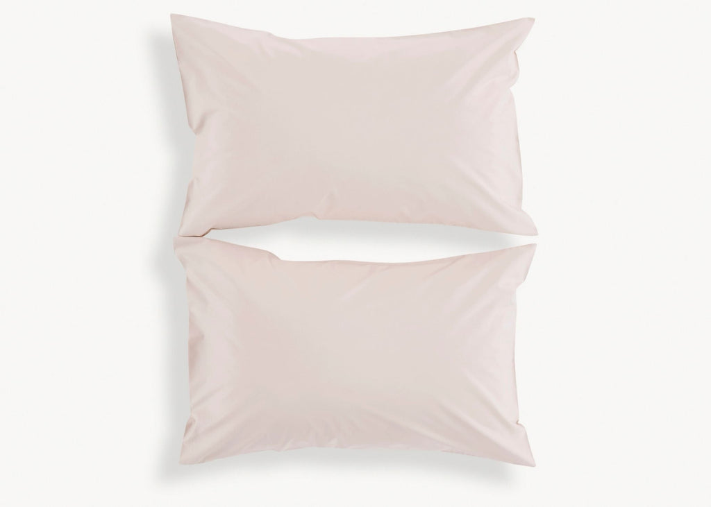 Christy "200TC Organic" Plain Dyed Sheets & Duvet Covers in Powder Pink