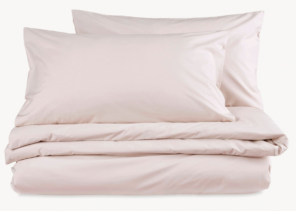 Christy "200TC Organic" Plain Dyed Sheets & Duvet Covers in Powder Pink