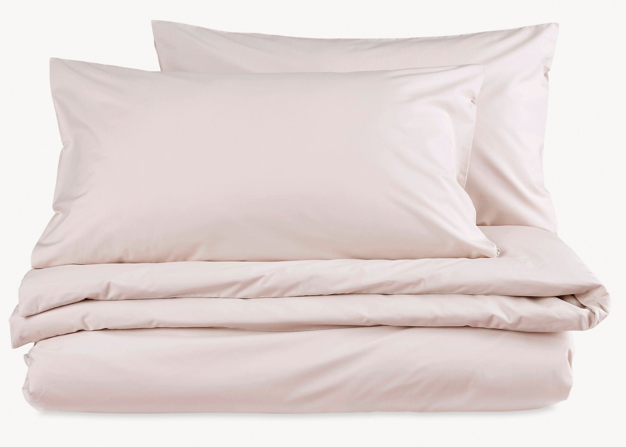 Christy "200TC Organic" Plain Dyed Sheets & Duvet Covers in Powder Pink