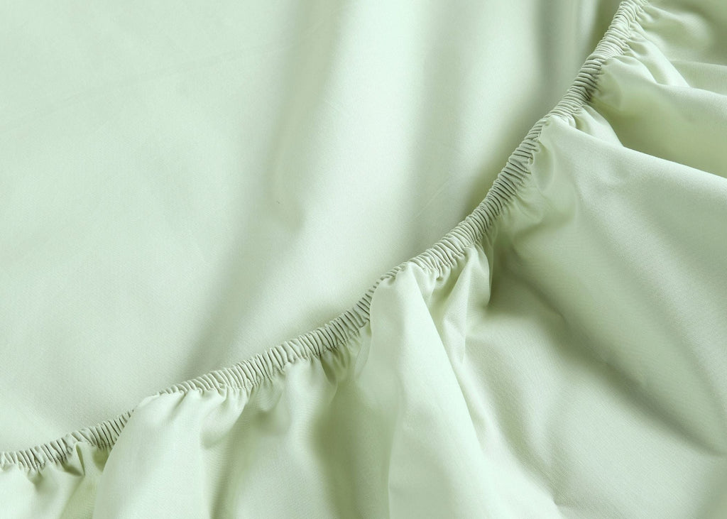 Christy "200TC Organic" Plain Dyed Sheets & Duvet Covers in Sage Green