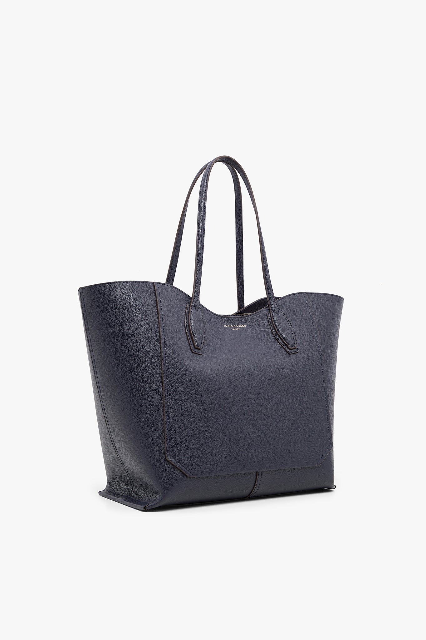 Jasper Conran "Bryn" Leather Tote Bag in Navy