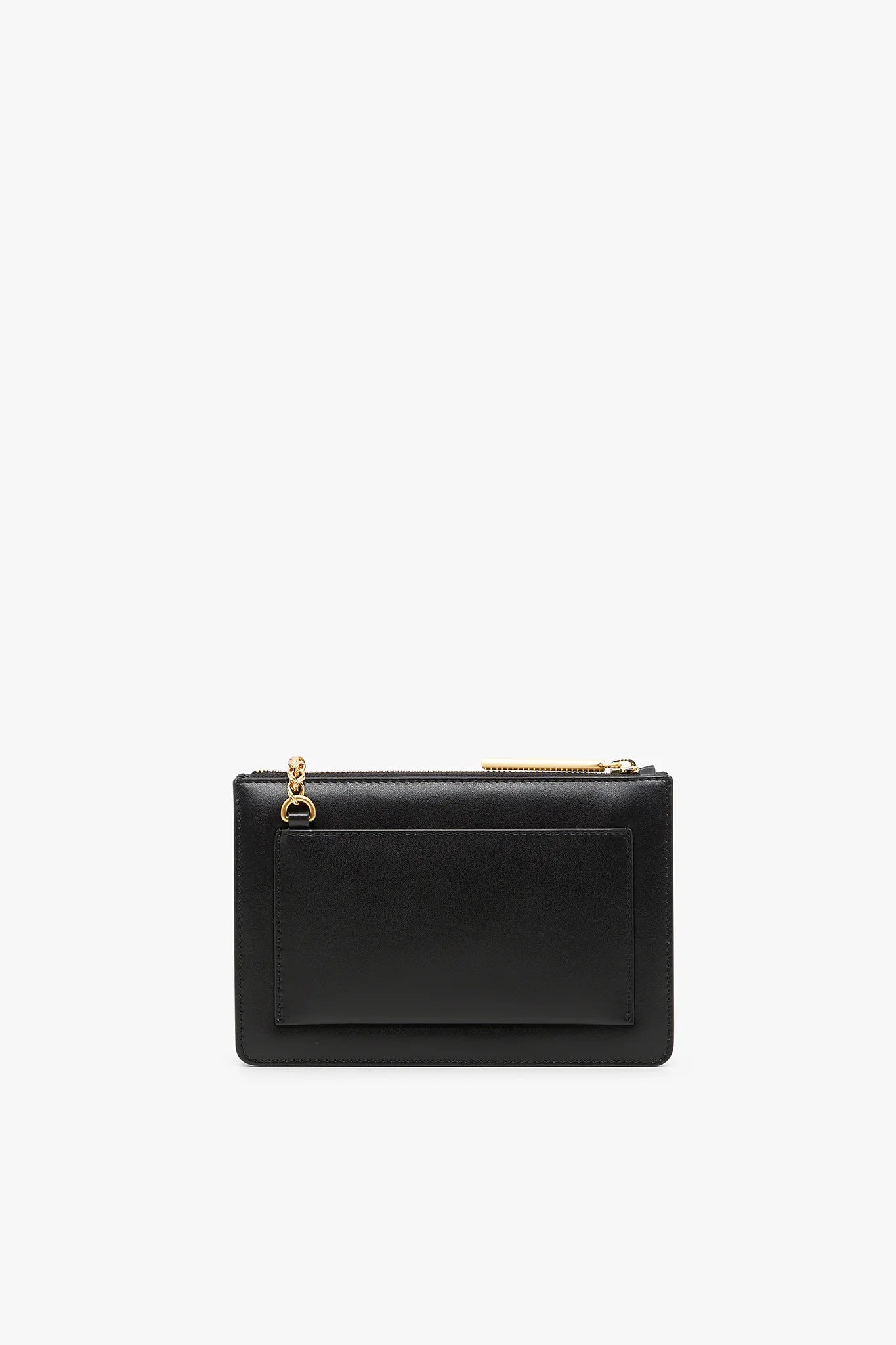 Jasper Conran "Francine" Leather Chain Clutch in Black