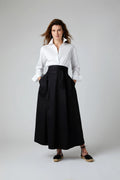 Jasper Conran "Florry" Maxi Full Skirt Cotton in Black