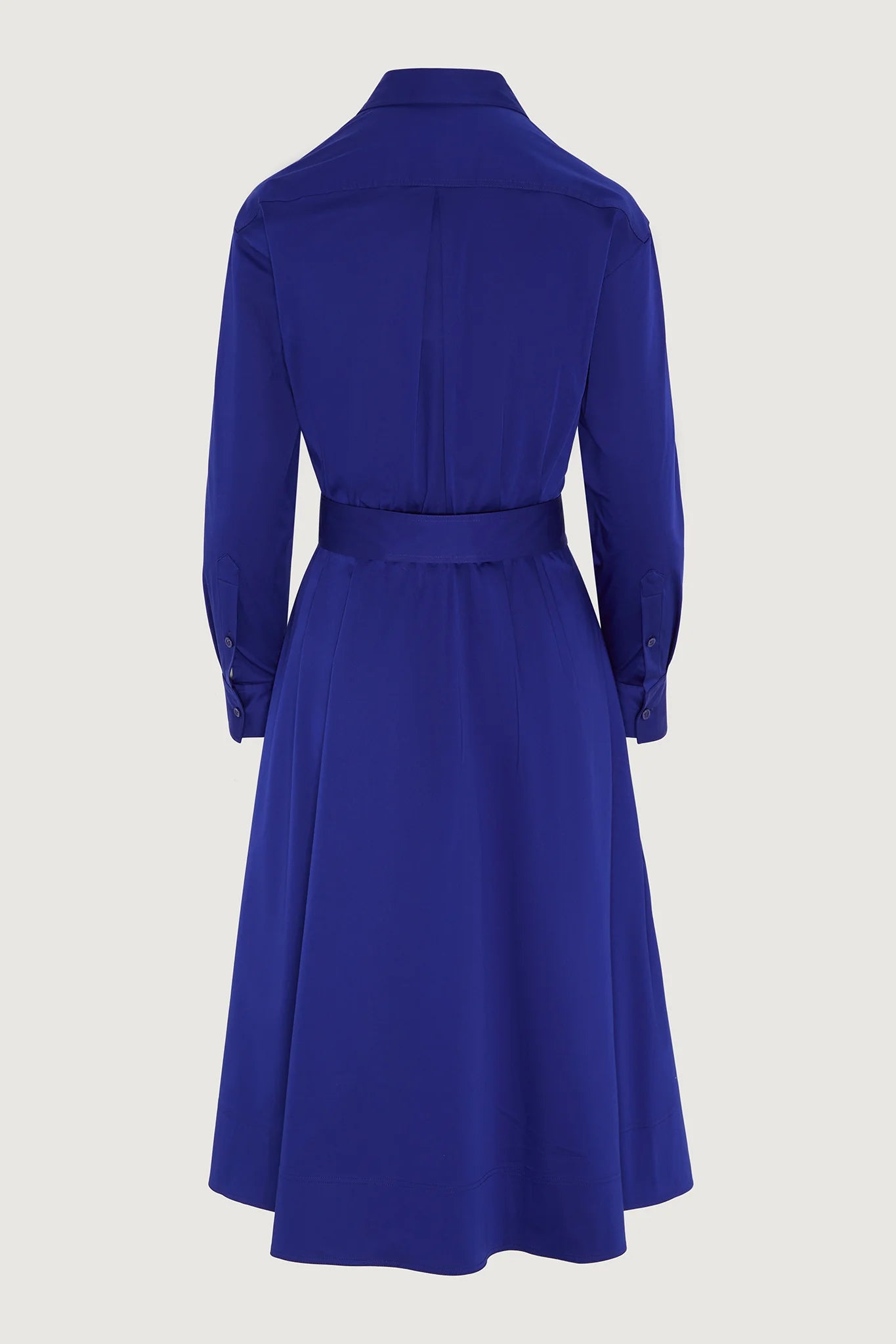 Jasper Conran "Blythe" Full Skirt Shirt Dress in Cobalt Blue