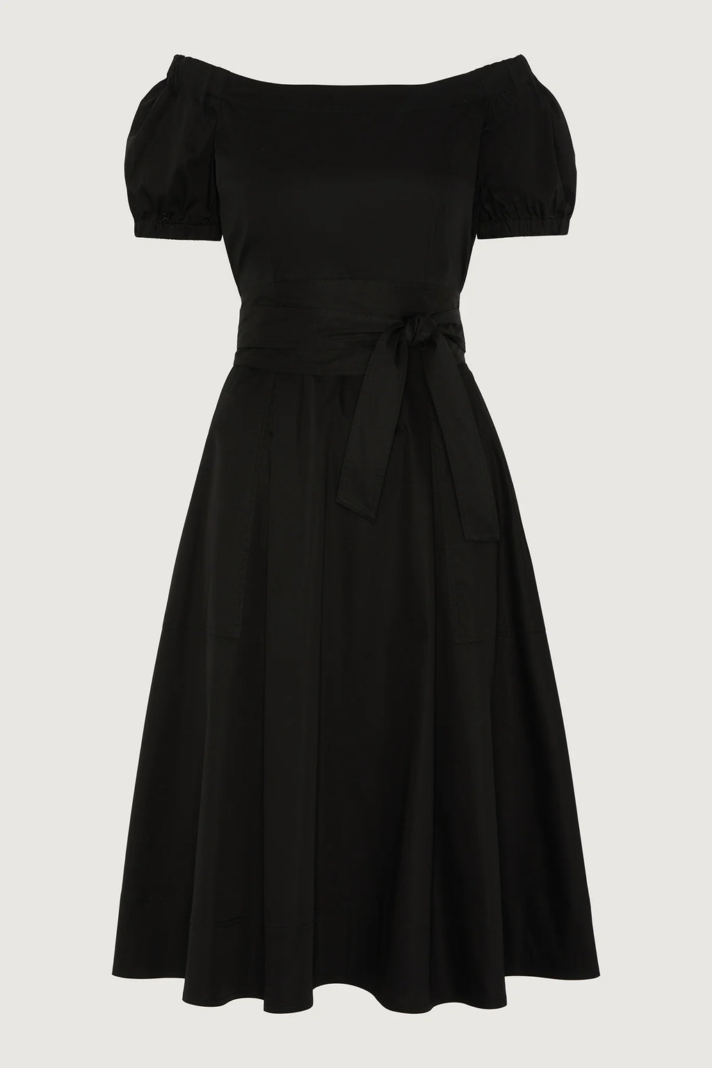 Jasper Conran "Fen Bardot" Full Skirt Dress in Black
