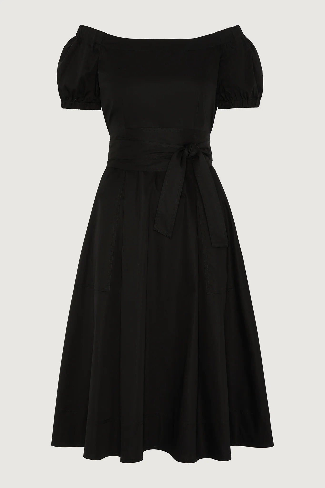 Jasper Conran "Fen Bardot" Full Skirt Dress in Black