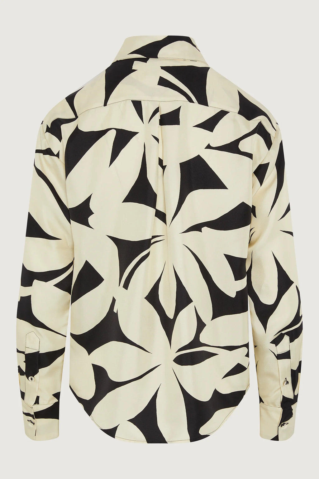 Jasper Conran "Gail" Silk Twill Printed Shirt in Champagne