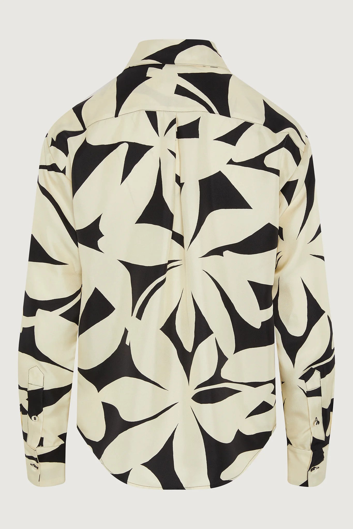 Jasper Conran "Gail" Silk Twill Printed Shirt in Champagne