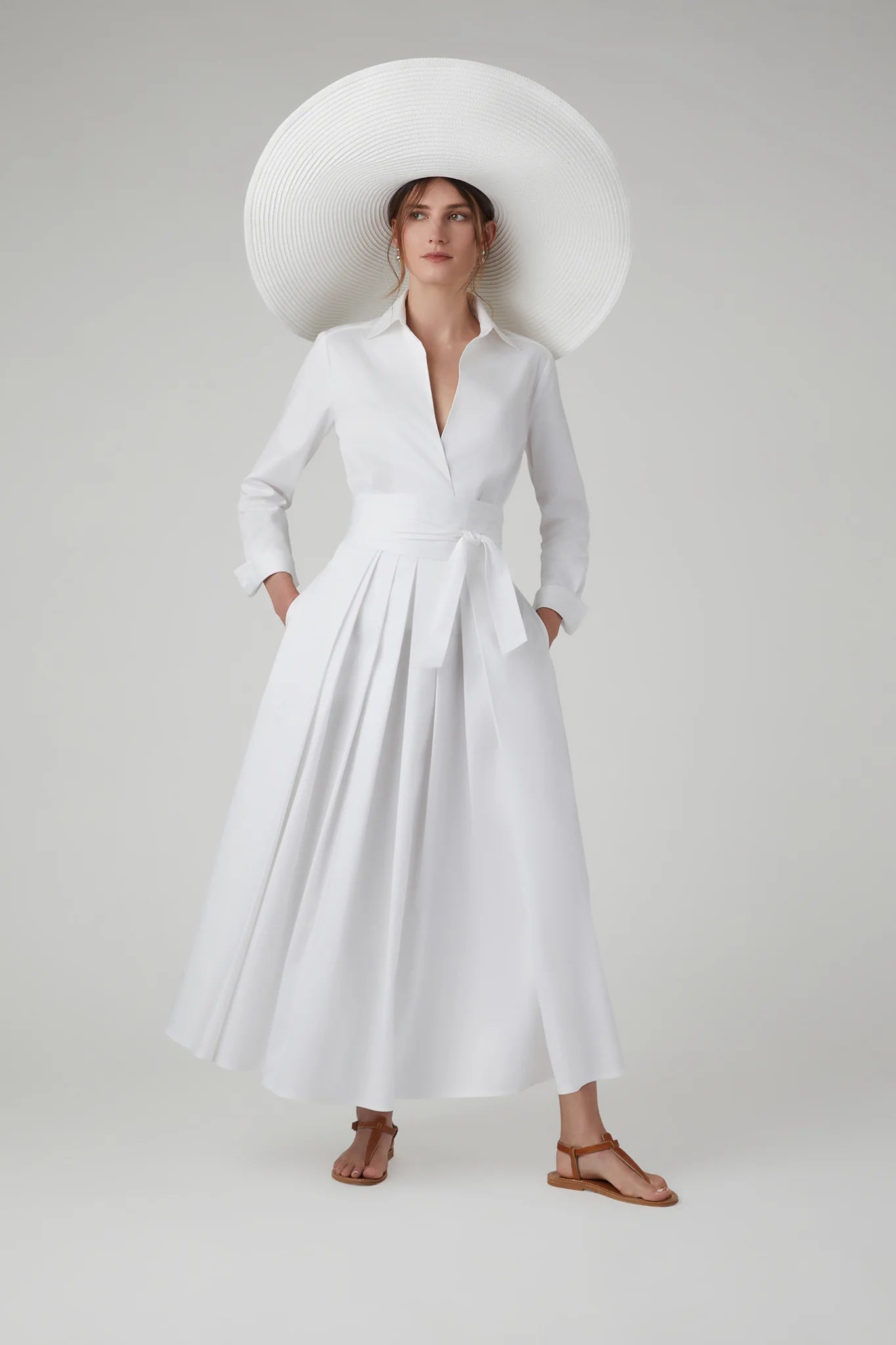 Jasper Conran "Holly" Plain Wrap Shirt in White