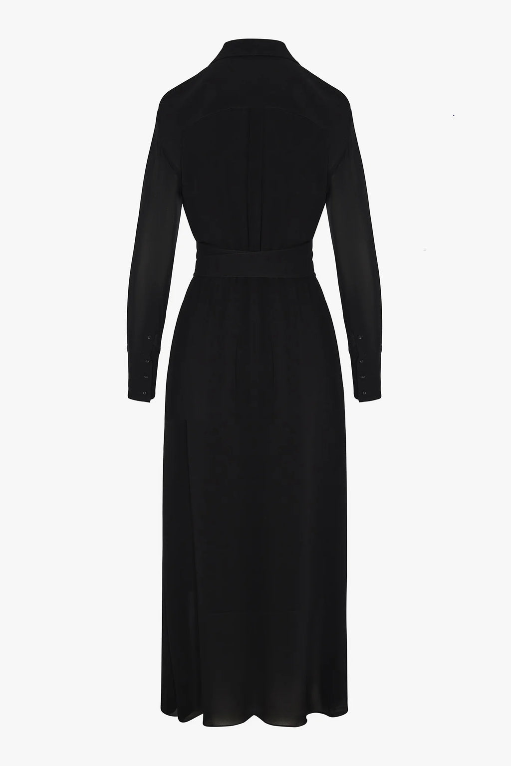 Jasper Conran "Hester" Georgette Maxi Wrap Dress in Black
