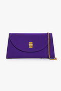 Jasper Conran "Gigi" Wool Silk Clutch Bag in Violet