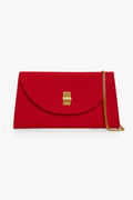 Jasper Conran "Gigi" Wool Silk Clutch Bag in Red