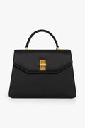 Jasper Conran "Ivanna" Premium Satin Top Handle Bag in Black
