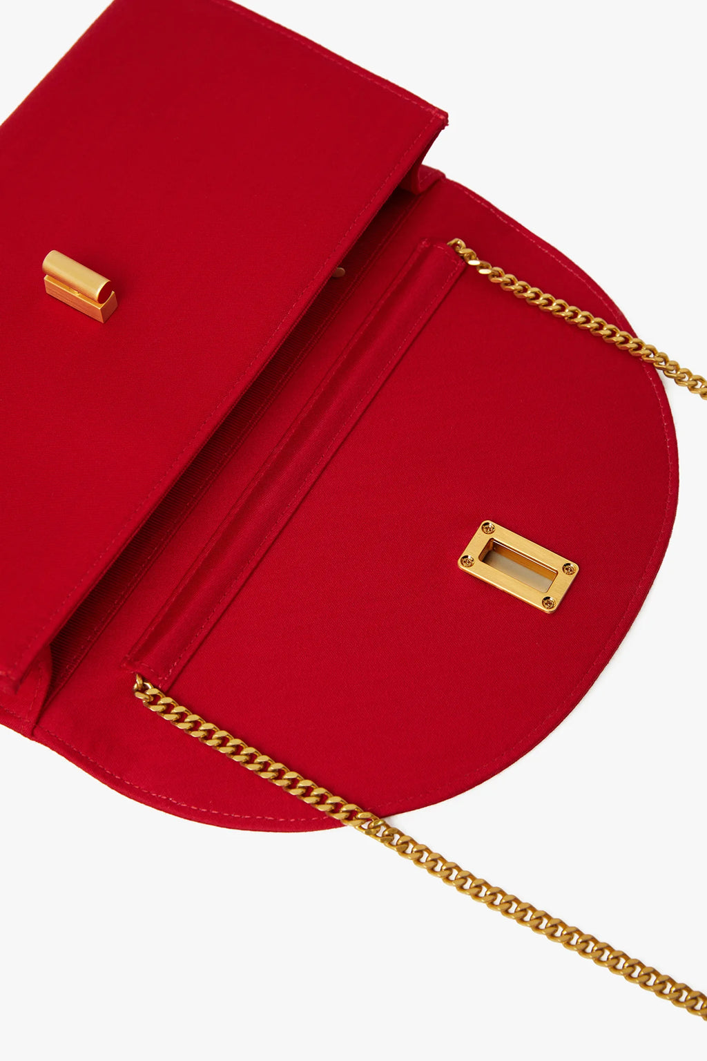 Jasper Conran "Gigi" Wool Silk Clutch Bag in Red
