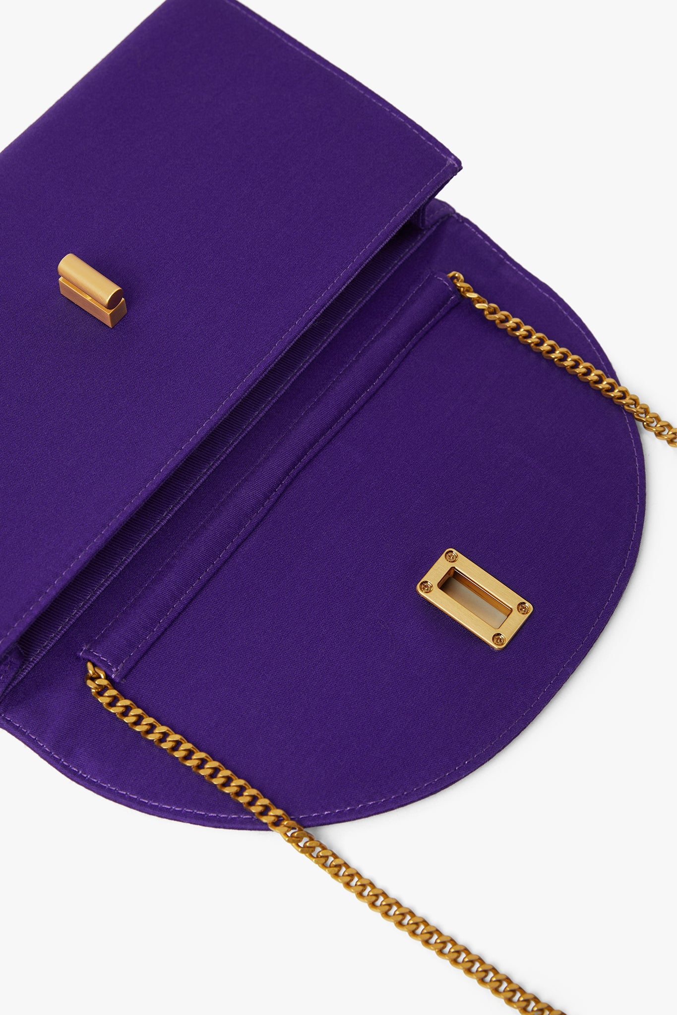 Jasper Conran "Gigi" Wool Silk Clutch Bag in Violet