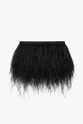 Jasper Conran "Inez" Ostrich Feather Clutch Bag in Black