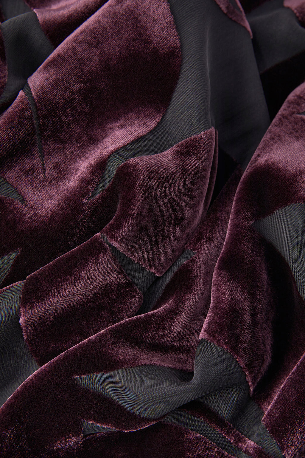 Jasper Conran "Idalia" Velvet Burn Out Shirt in Berry Floral