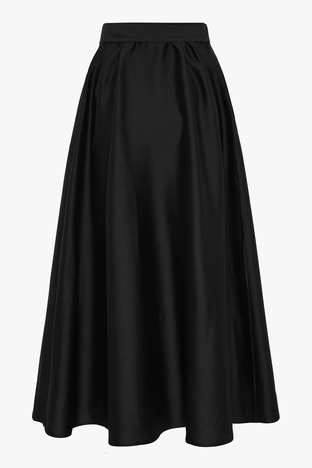 Jasper Conran "Ida" Wool Silk Inverted Pleat Skirt in Black