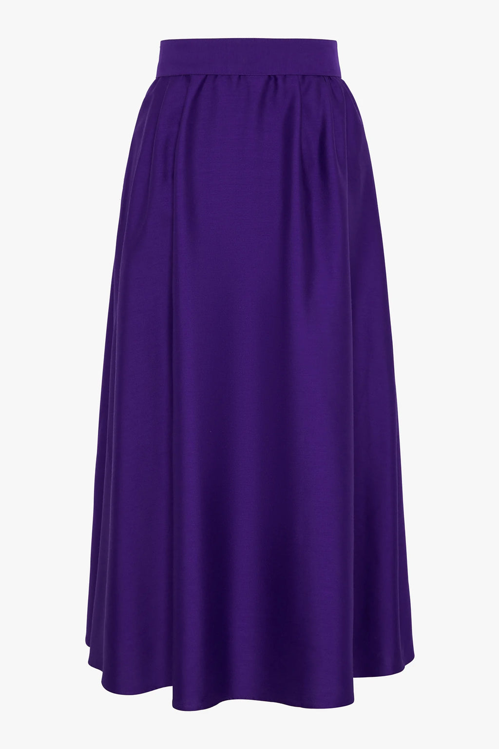 Jasper Conran "Gwen" Wool Silk Skirt in Violet