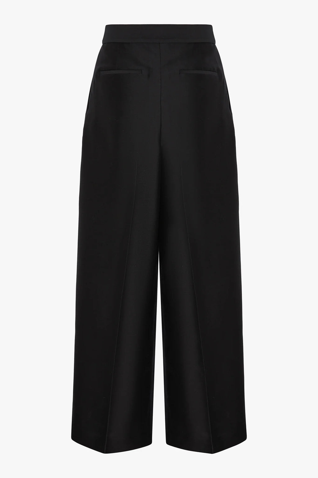 Jasper Conran "Imogen" Wool Silk Wide Leg Trousers in Black