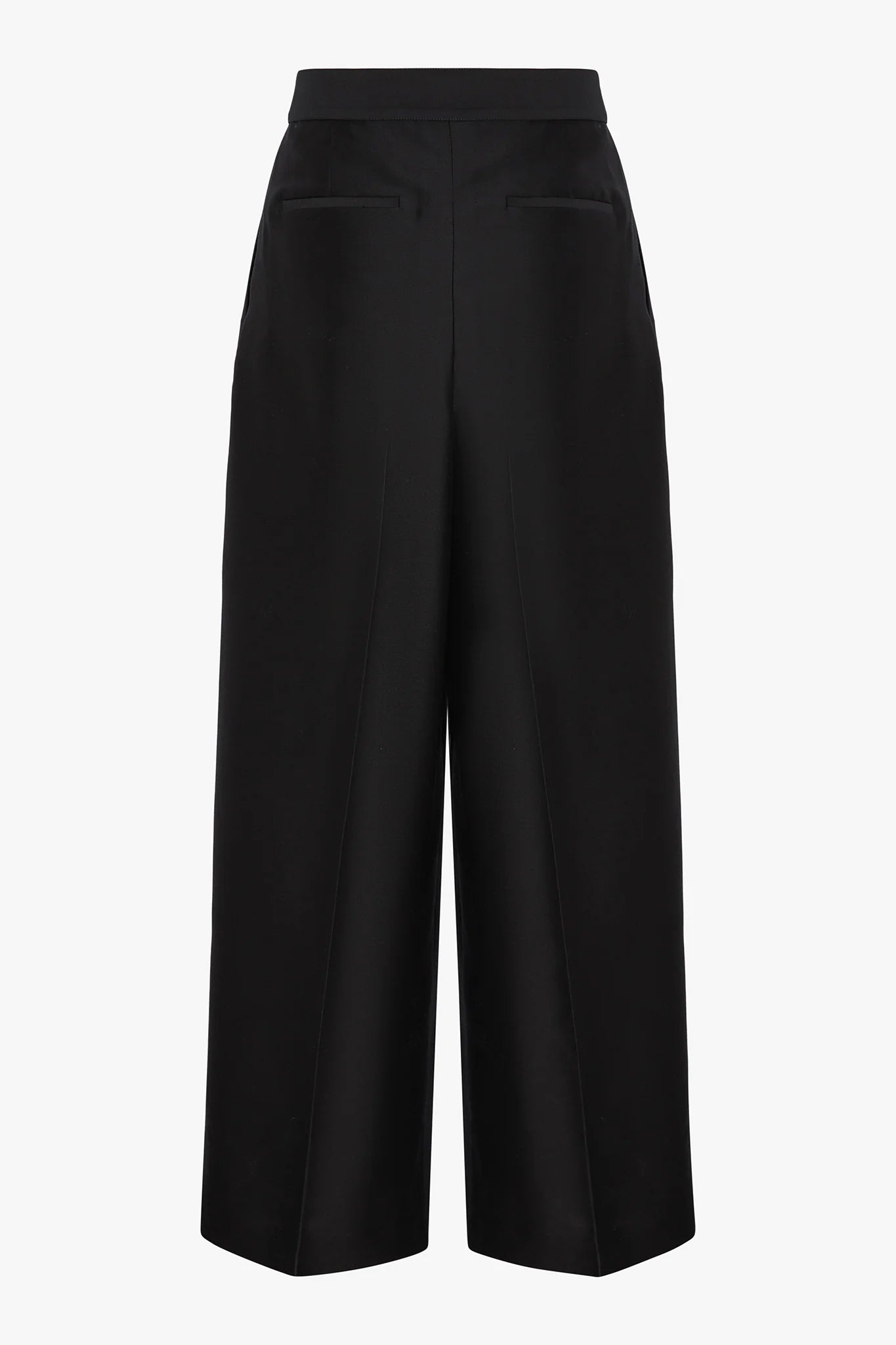 Jasper Conran "Imogen" Wool Silk Wide Leg Trousers in Black