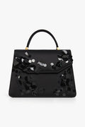 Jasper Conran "Imelda" Sequin Top Handle Bag in Black