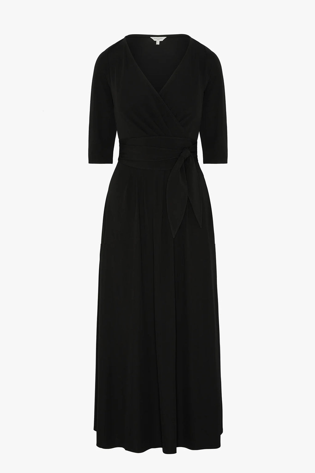 Jasper Conran "Ivy" Draped Jersey Wrap Dress in Black