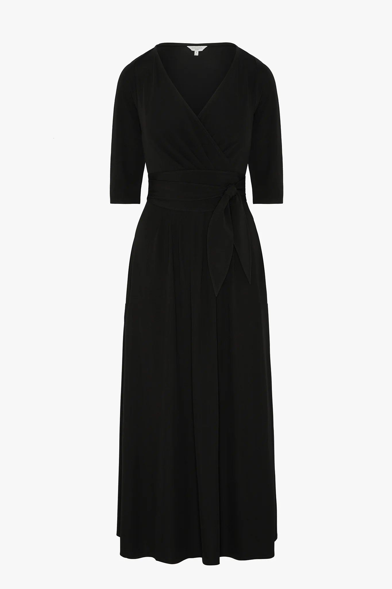 Jasper Conran "Ivy" Draped Jersey Wrap Dress in Black