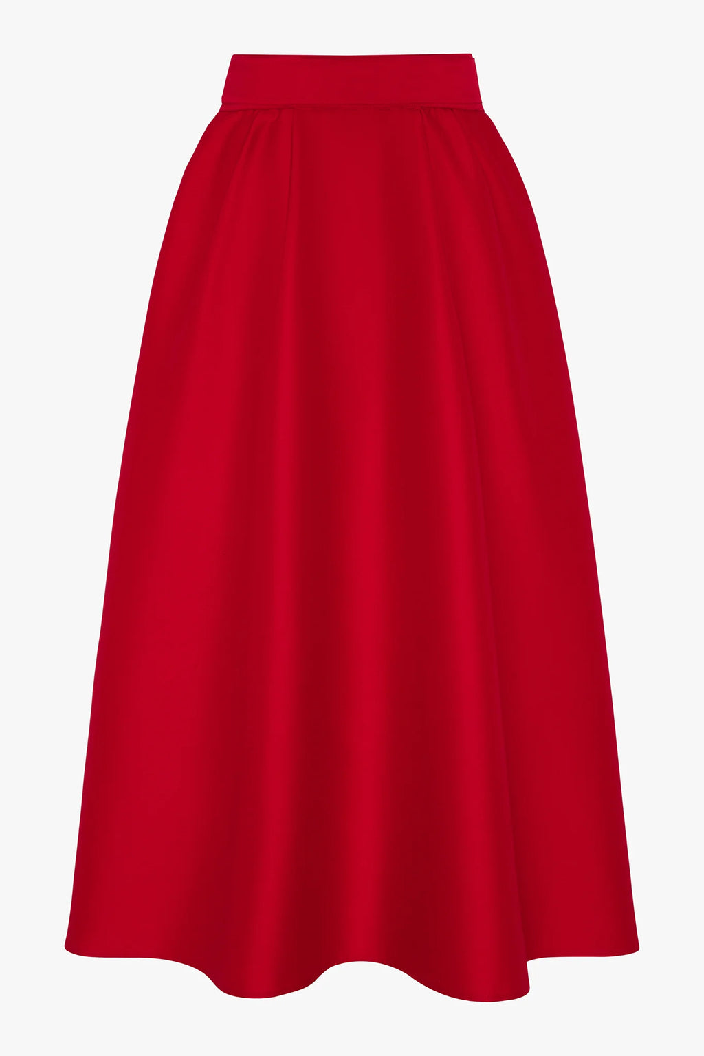 Jasper Conran "Gwen" Wool Silk Skirt in Red