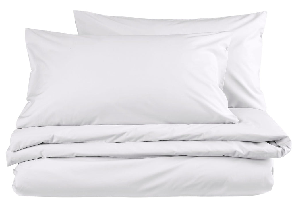 Christy "200TC Organic" Plain Dyed Sheets & Duvet Covers in White