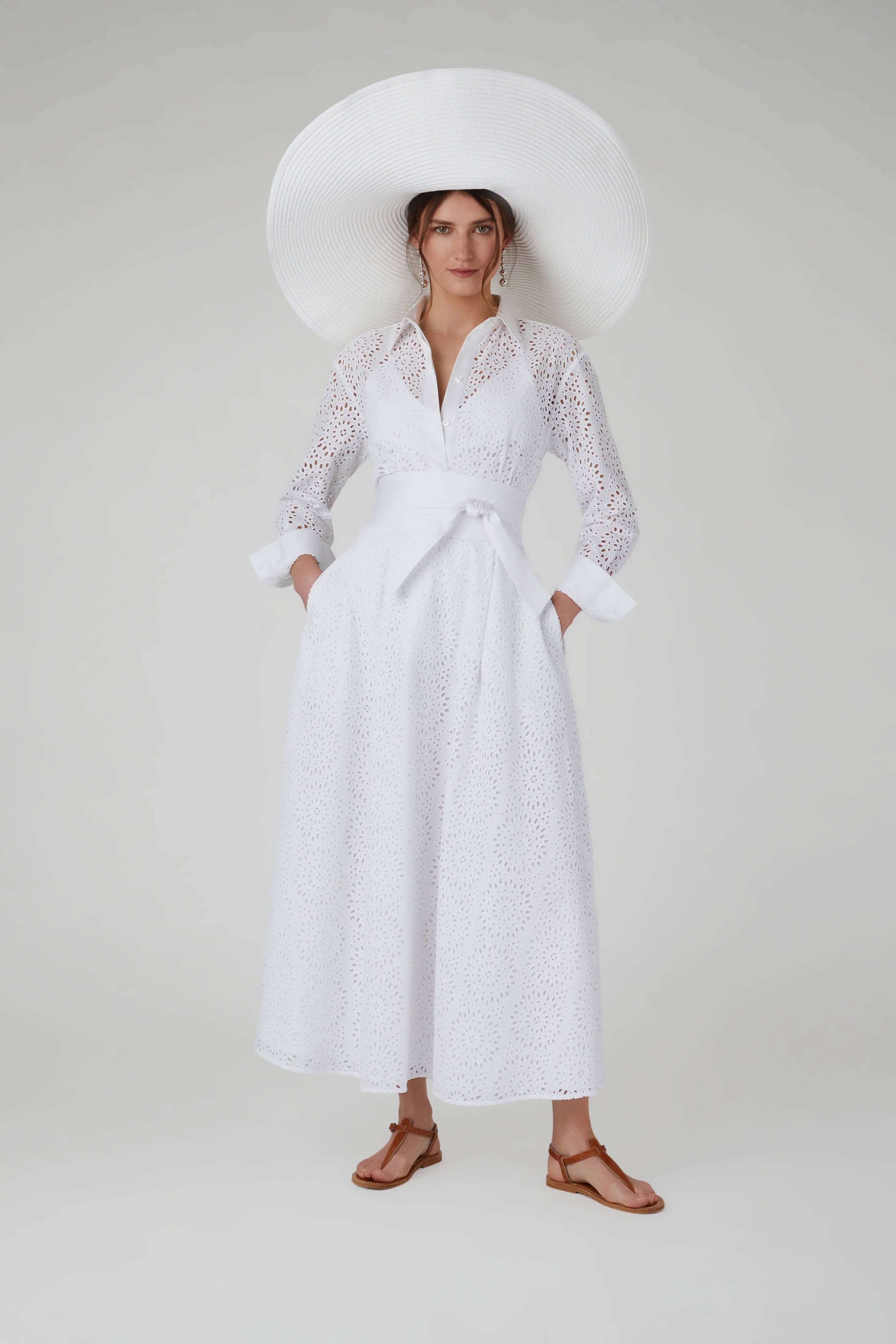 Jasper Conran "Felicia" Broderie Shirt in White