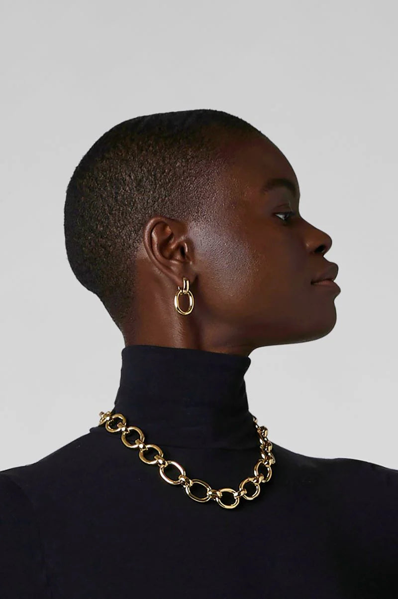 Jasper Conran "Gwyneth" Chain Earrings in Gold