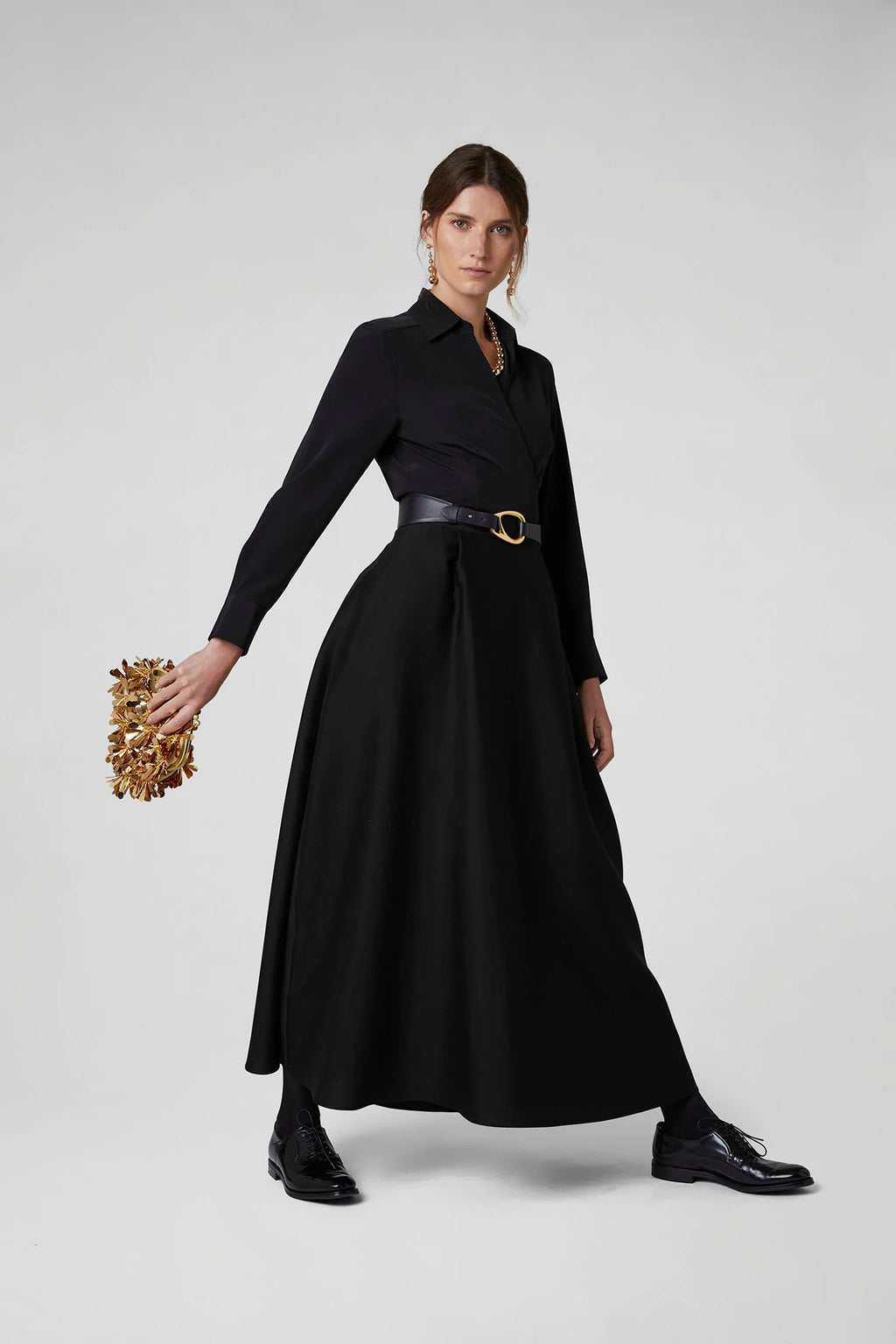 Jasper Conran "Giavanna" Sequin Clutch in Gold