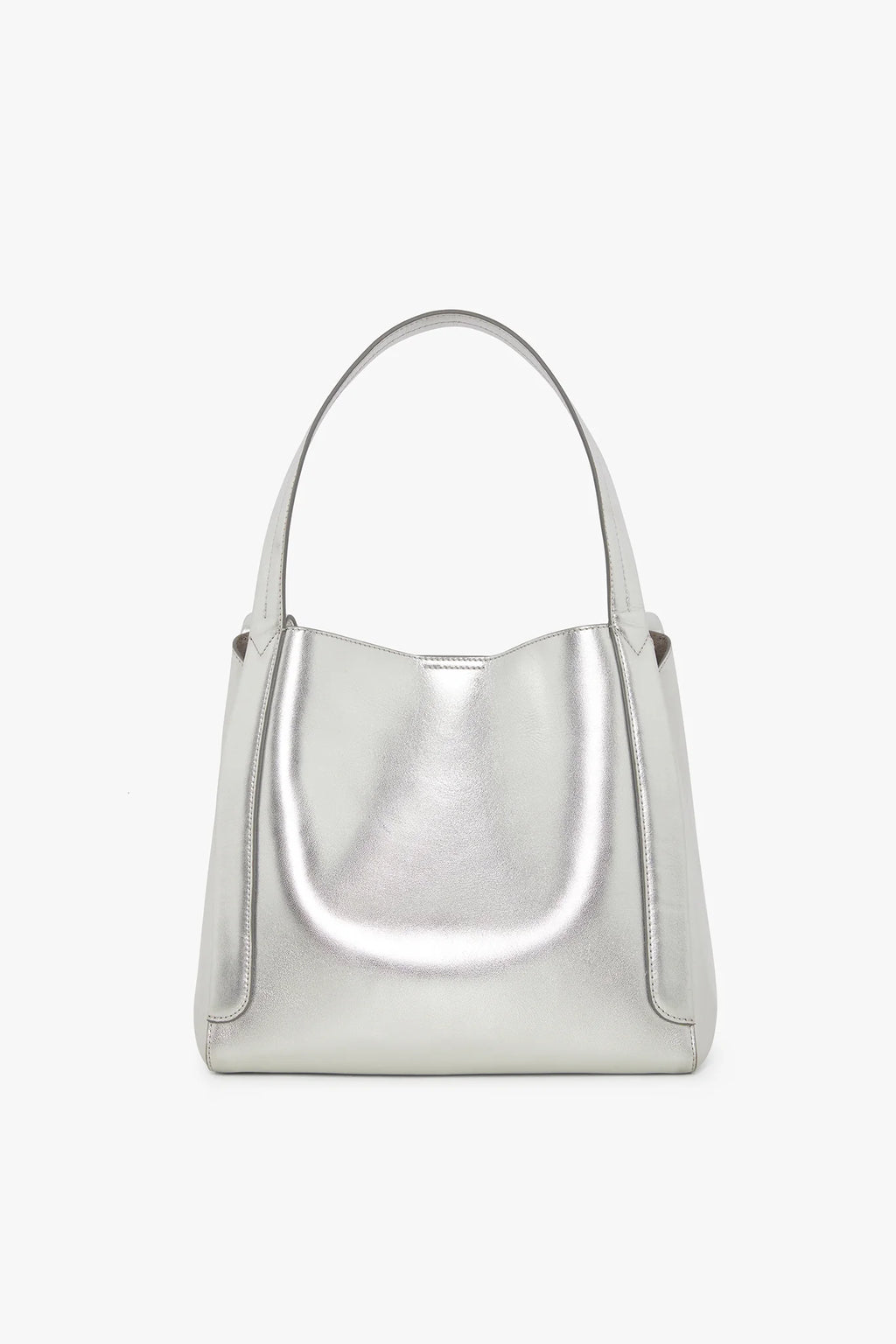 Jasper Conran "Darcey" Leather Hobo Bag in Silver