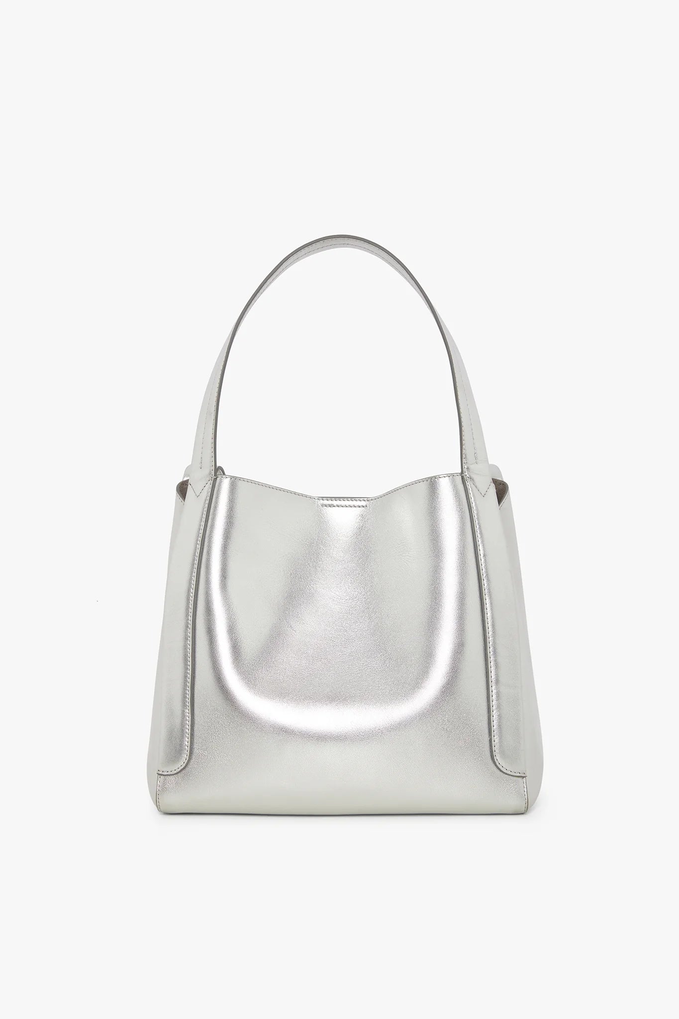 Jasper Conran "Darcey" Leather Hobo Bag in Silver