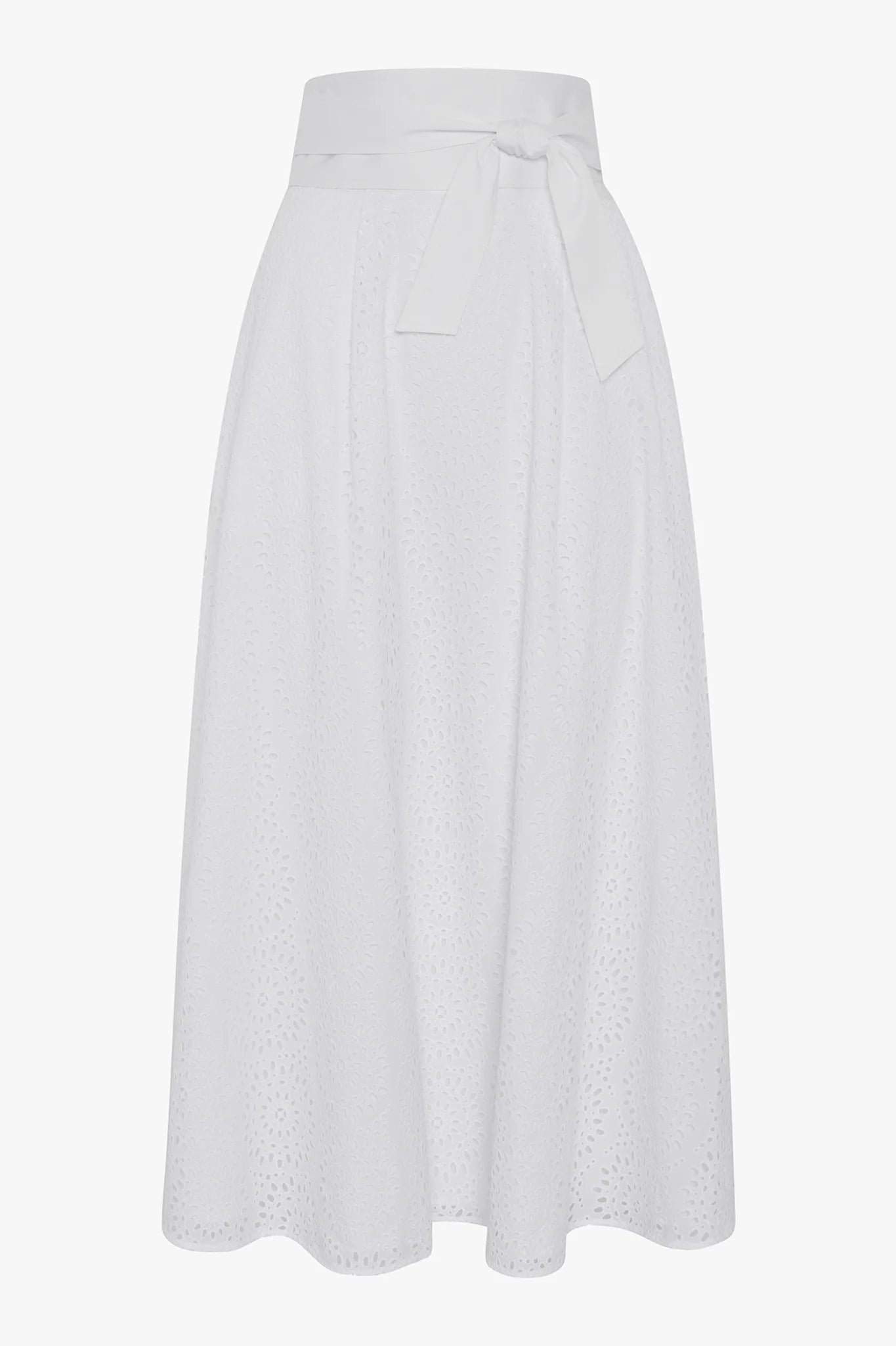 Jasper Conran "Felicia" Broderie Maxi Skirt in White