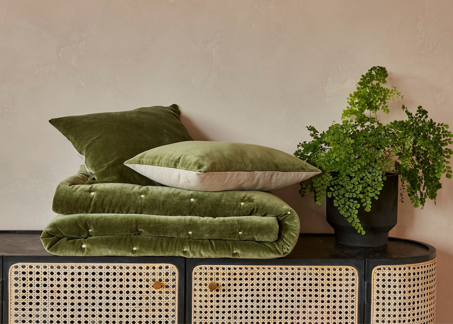 Christy "Jaipur" Throw in Olive