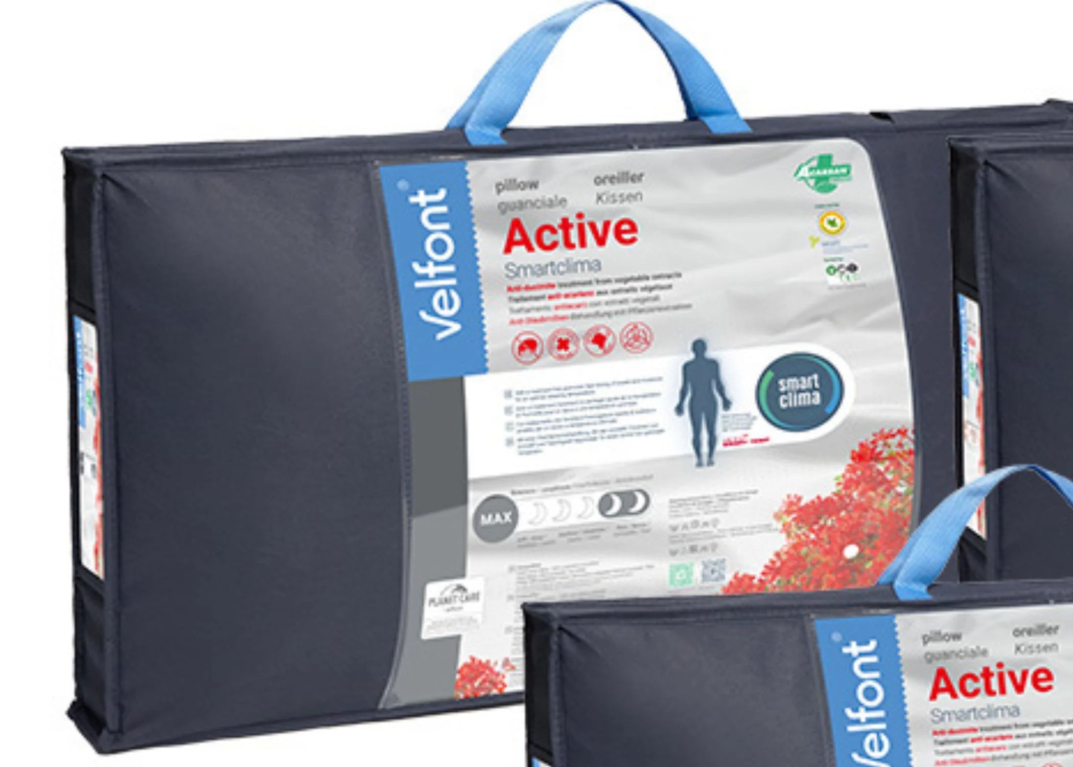 Velfont "Active" Anti-Dustmite Max Standard Pillow (3 firmnesses)