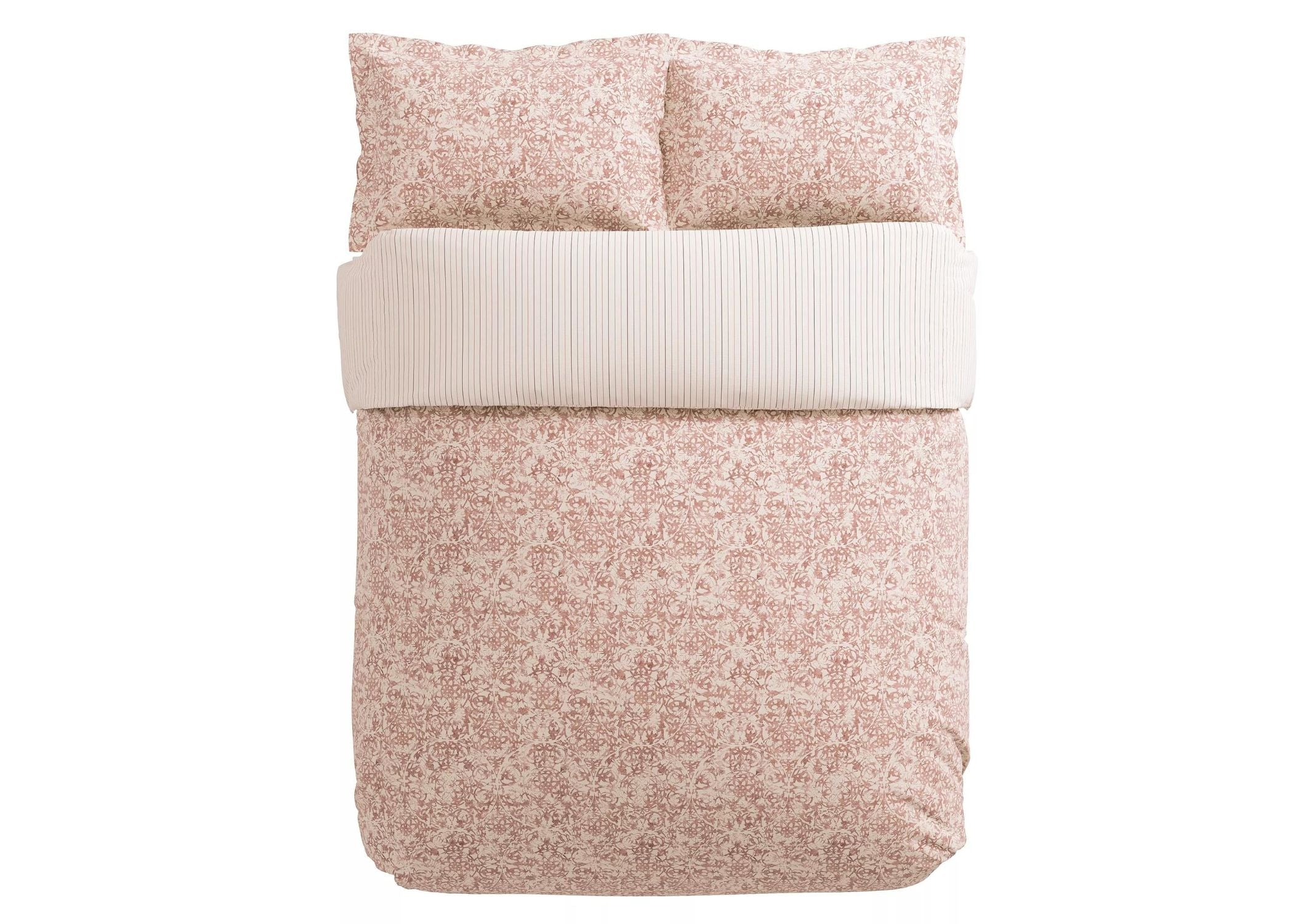 Bedeck of Belfast "Celina" Duvet Cover and Oxford Pillowcase in Coral